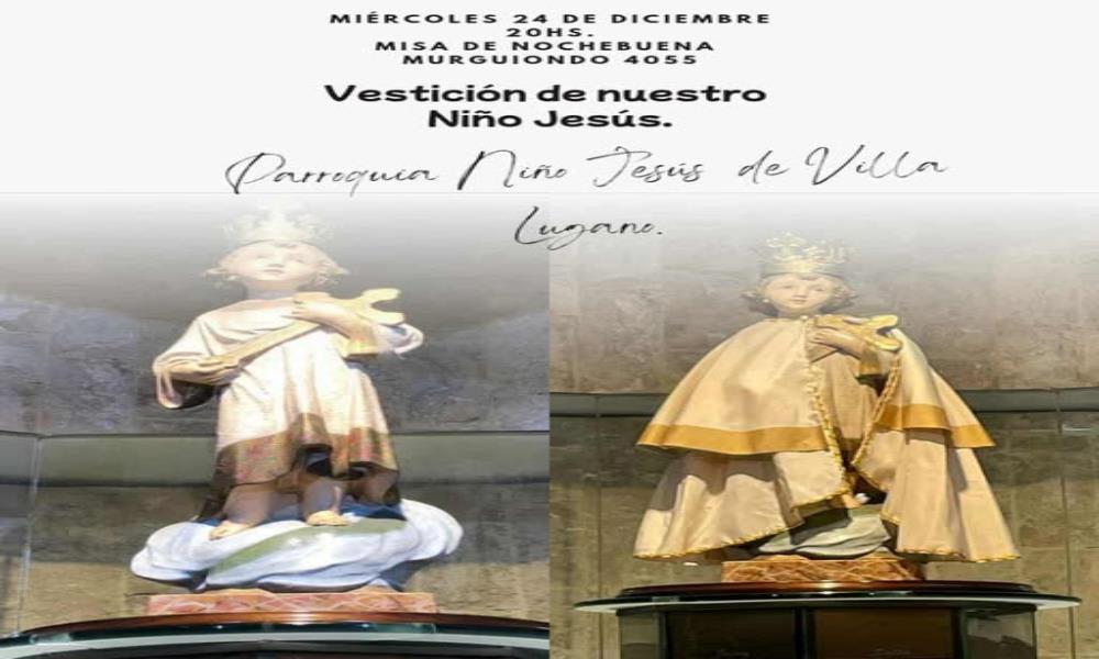 Villa Lugano: misa de Nochebuena y emotiva vestición del Niño Jesús en Murguiondo 4055
