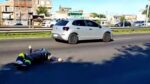 Accidente en la General Paz: un helicóptero del SAME aterrizó de emergencia para asistir a dos motociclistas