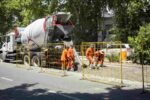 Construyen los carriles del TramBus que pasará por Almagro y Boedo
