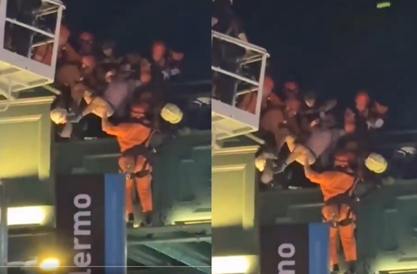 El Grupo Especial de Rescate evitó que un hombre se arrojara al vacío desde el Puente Pacífico de Palermo
