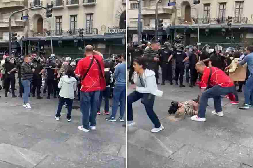 Balvanera: procesan al policía que empujó a una jubilada frente al Congreso