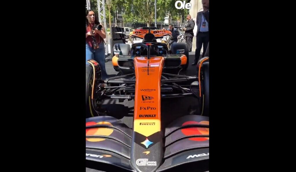 Fórmula 1 en Buenos Aires: exhiben frente a Casa Rosada el auto campeón de Lando Norris