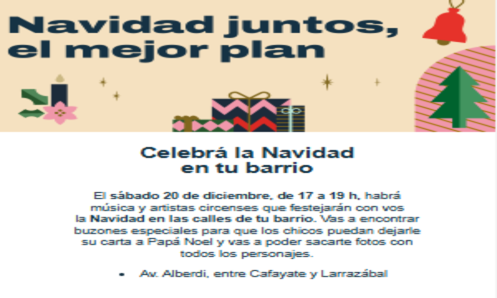 Navidad en los barrios porteños: luces, compras y encuentros al aire libre