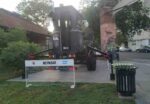 Balvanera: la Policía de la Ciudad instaló una torre de vigilancia en el Parque de la Estación
