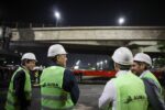 Corte nocturno en la avenida Cantilo por el avance de la ampliación del Puente Labruna