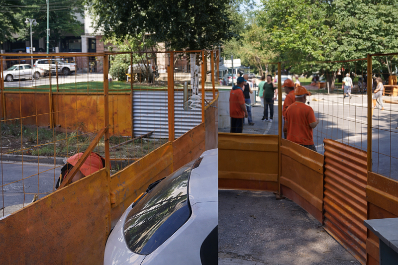 Cortaron García del Río y Ciudad de la Paz por el avance de obras hídricas