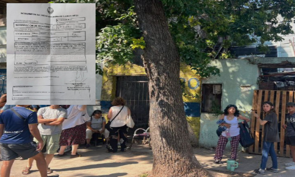 Desalojan a siete familias en La Boca: duermen en la vereda tras excusa de derrumbe