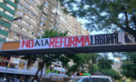Protesta en Lugano 1 y 2 contra reforma laboral de Milei: policía irrumpe en banderazo vecinal