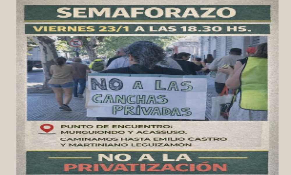Semaforazo en Liniers: vecinos alzan la voz contra la privatización del Polideportivo Santojanni