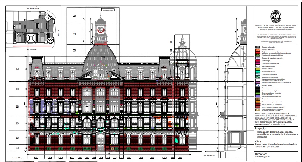 El GCBA restaurará las fachadas del Palacio Municipal y del ex edificio de La Prensa en el casco histórico