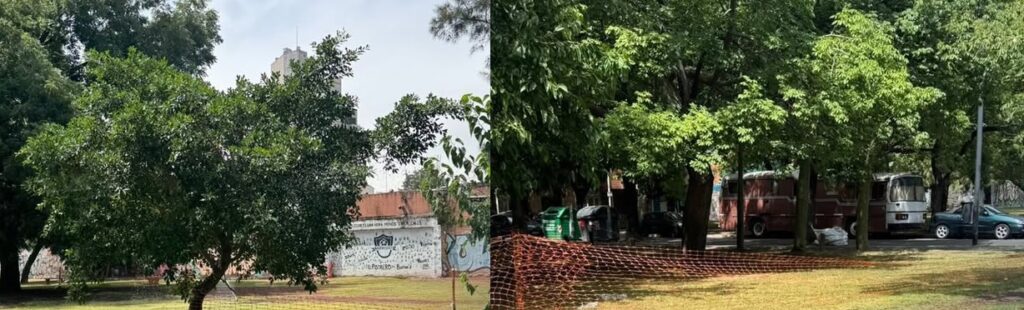 Parque Goyeneche: ante reclamos vecinales, reparan la plazoleta que alojó un obrador