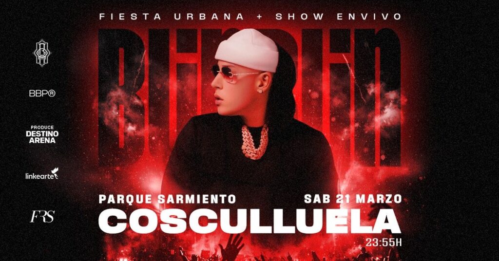 BLINBLIN llega a Parque Sarmiento con un show en vivo del puertorriqueño Cosculluela