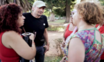 Máximo Kirchner con vecinos y militantes en Parque Avellaneda