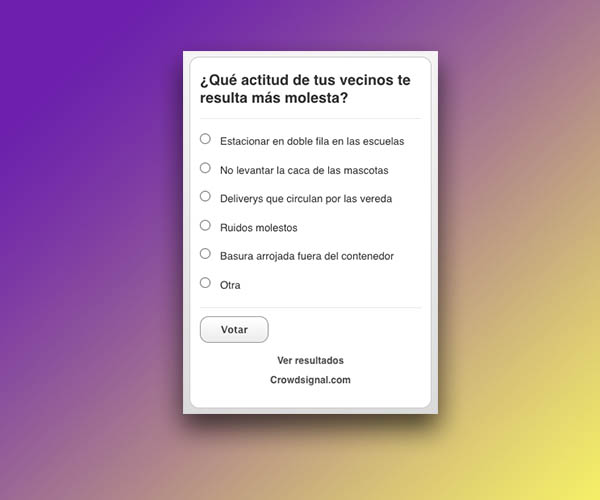 ¿Qué actitud de tus vecinos te resulta más molesta?