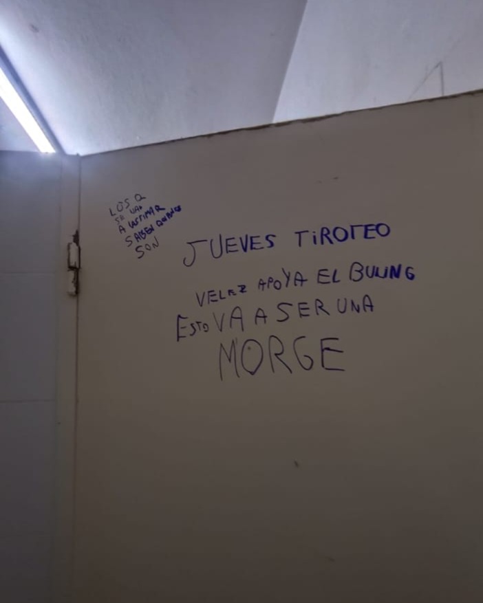 Alarma por pintadas amenazantes en el Instituto Vélez Sarsfield y en el Instituto San Cayetano