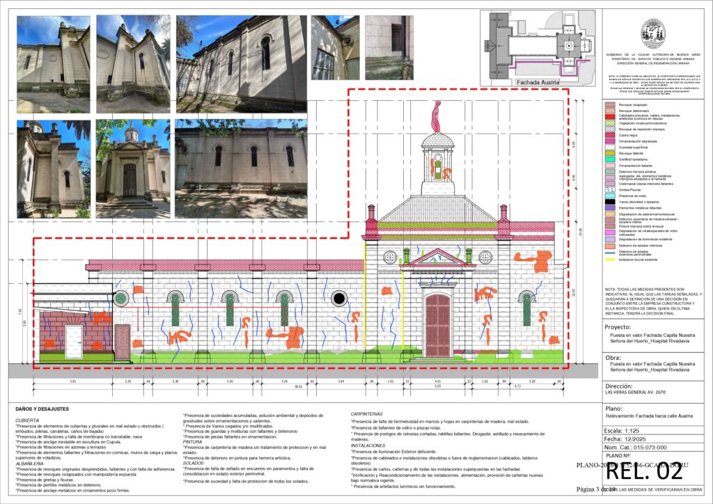 Recoleta: restaurarán la Capilla del Hospital Rivadavia