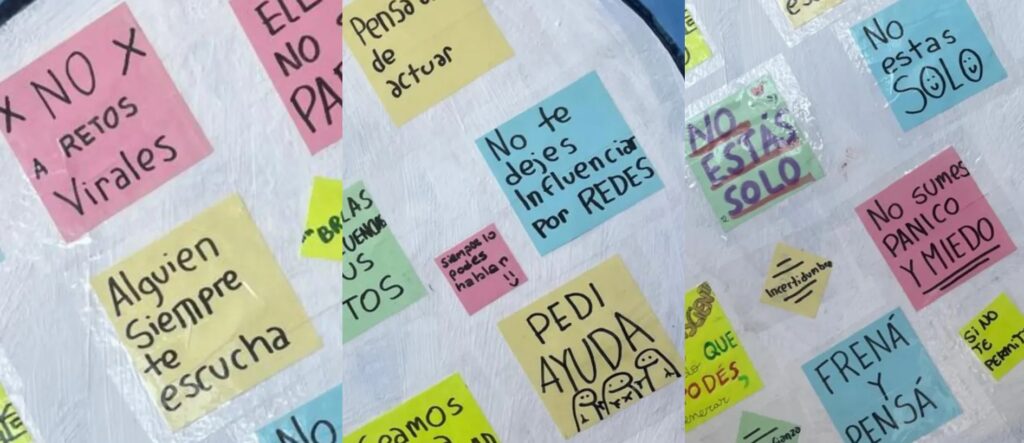 “Cuidemos nuestro lugar seguro”: tras amenazas de violencia, estudiantes de una escuela de Saavedra realizaron una intervención para generar conciencia