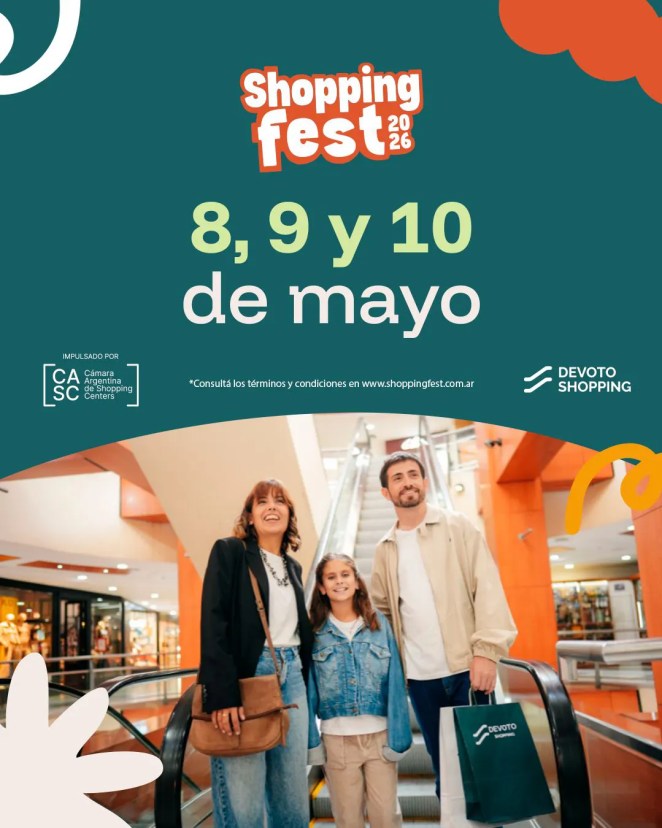 ¡Llega el Shopping Fest a Devoto Shopping! Tres días de descuentos, sorpresas y disfrute