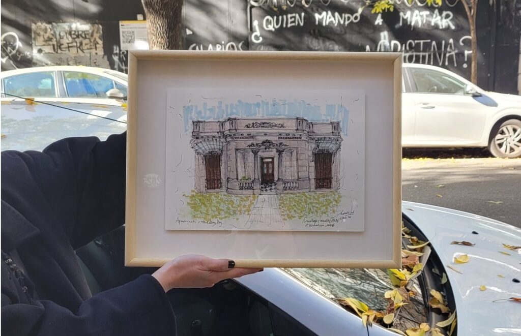 Patrimonio urbano: una ilustradora retrató la casona antigua de Crisólogo Larralde al 2600 que será demolida