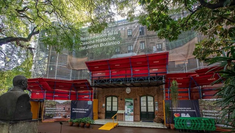 Avanza la restauración de la histórica casona del Jardín Botánico