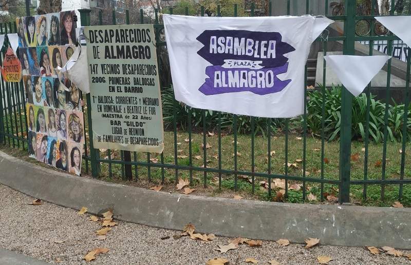 Jornada cultural y de memoria en Plaza Almagro con presencia policial