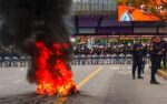 Piquete con fuego en Puente Saavedra: la Policía de la Ciudad bloqueó el acceso a CABA y hubo desvíos de colectivos