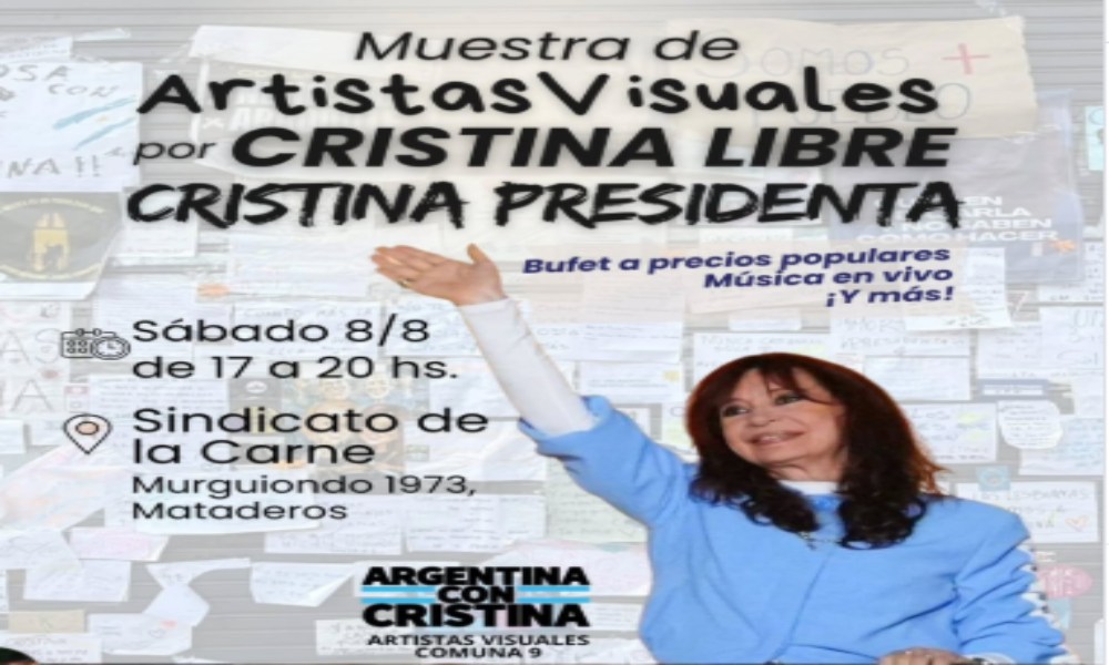 El arte convoca en Mataderos por Cristina Libre y Cristina Presidenta
