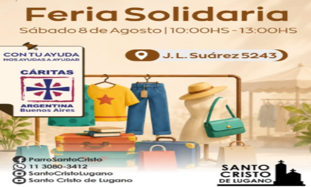 Organizan una feria solidaria para asistir a familias en situación de vulnerabilidad